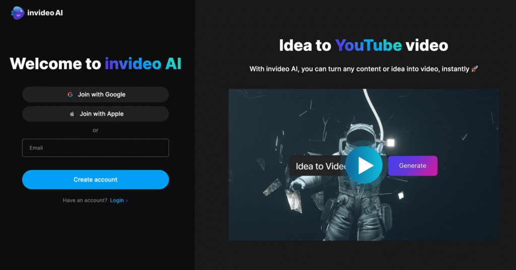 invideo ai video generator